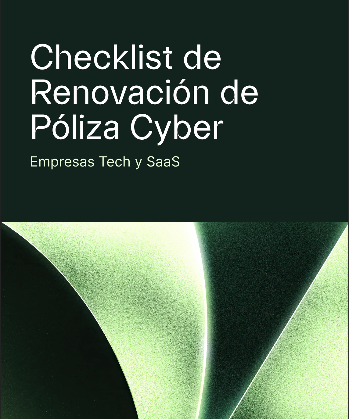 Portada del Checklist de Renovación de Póliza Cyber para empresas Tech y SaaS usado como lead magnet